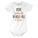 Body bébé Pépé viens vite ta Belle-Fille m'épuise - Planetee