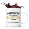Mug blanc Propriété de la Meilleure Basketteuse - Planetee