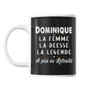 Mug femme Dominique cadeau départ retraite - Planetee