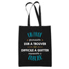 Tote Bag Formidable Prof Cadeau Travail Noir - Planetee