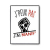 Affiche Manif j'peux pas Blanc Premium - Planetee