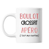 Mug Crossfit C'est ma Routine Blanc - Planetee