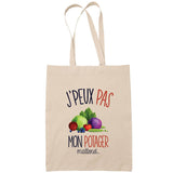Sac Tote Bag J'peux pas Potager beige - Planetee