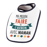 Bavoir bébé Ma mission Aviron avec Maman - Planetee