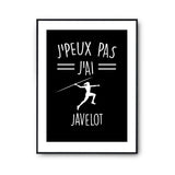 Affiche Javelot femme j'peux pas Noir - Planetee