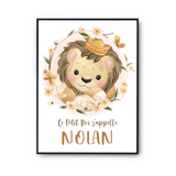 Affiche Nolan bébé Lion Roi - Planetee