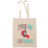 Sac Tote Bag J'peux pas Monitrice beige - Planetee