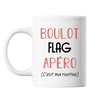 Mug Flag C'est ma Routine Blanc - Planetee