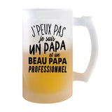 Chope de bière Je suis un Papa et un Beau Papa professionnel j'peux pas - Planetee