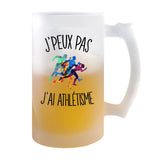 Chope de bière Athlétisme j'peux pas athlète - Planetee