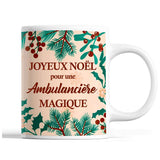 Tasse Noël Ambulancière femme Beige - Planetee