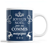 Tasse Noël Commis femme Bleu - Planetee