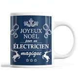 Tasse Noël Électricien homme Bleu - Planetee