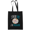 Sac Tote Bag Patchwork Je peux pas Noir - Planetee