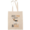 Sac Tote Bag beagle Amour beige - Planetee