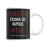 Mug Etudier Les Reptiles C'est ma Routine - Planetee