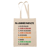 Tote Bag Billard Journée Parfaite - Planetee
