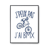 Affiche Boomerang j'peux pas Blanc Premium - Planetee