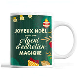 Tasse Noël Agent d'entretien femme Vert - Planetee