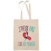 Sac Tote Bag J'peux pas Aide ménagère beige - Planetee