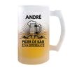 Chope de bière André Prénom Pilier de Bar - Planetee
