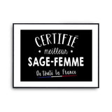 Affiche Sage femme Homme Meilleur de France Métier - Planetee