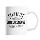 Mug Femme Entrepreneuse Meilleure de France | Tasse Blanc métier - Planetee