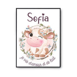 Affiche Sofia Amour et Biberon de Lait Vache - Planetee