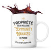 Mug blanc Propriété de la Meilleure Community Manager - Planetee
