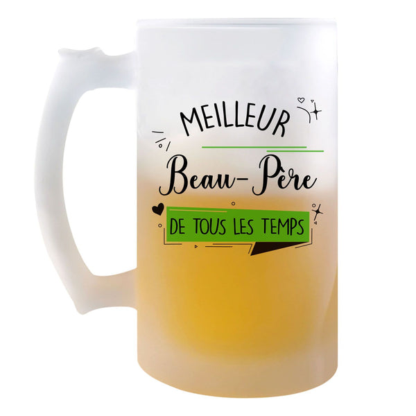 Chope de bière Meilleur Beau-Père de tous les temps - Planetee