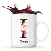 Mug Blanc Inaya Lettre Fleur - Planetee
