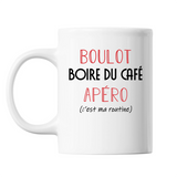 Mug Boire du Café C'est ma Routine Blanc - Planetee