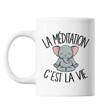 Mug Méditation éléphant c'est la vie - Planetee
