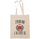 Sac Tote Bag J'peux pas Foot us beige - Planetee