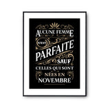 Affiche Novembre Femme Parfaite - Planetee