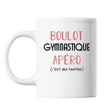 Mug Gymnastique C'est ma Routine Blanc - Planetee