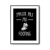 Affiche footing j'peux pas Noir - Planetee