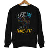 sweat J'peux pas J'ai Épaulé Jeté noir - Planetee