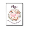 Affiche Alya Amour et Biberon de Lait Vache - Planetee