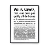Affiche femme Commerçante Bonne ou mauvaise - Planetee