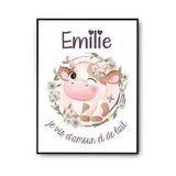 Affiche Émilie Amour et Biberon de Lait Vache - Planetee