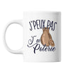 Mug Poterie j'peux pas Blanc - Planetee