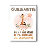 Affiche Guillemette Cou Monté Girafe - Planetee