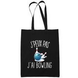 Sac Tote Bag Bowling Je peux pas Noir - Planetee