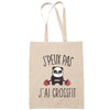 Sac Tote Bag J'peux pas Crossfit panda beige - Planetee