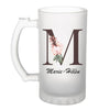 Chope de bière Marie-Hélène Lettre Fleur - Planetee