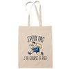 Sac Tote Bag J'peux pas Course de drone beige - Planetee