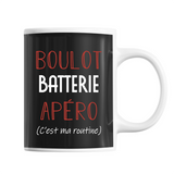 Mug Batterie C'est ma Routine - Planetee