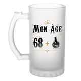 Chope de bière anniversaire 69 ans Humour - Planetee