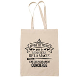 Sac Tote Bag Concierge ministère magie beige - Planetee